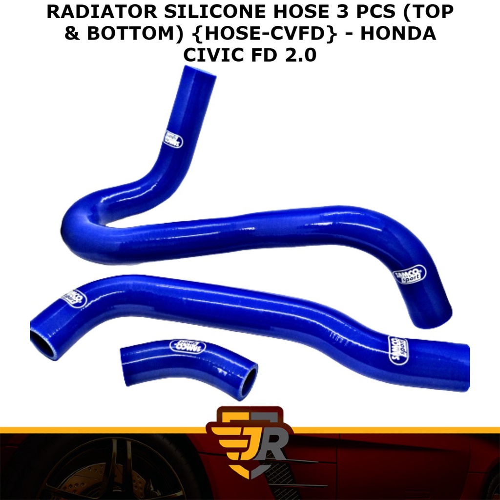 Radiator Silicone Hose 3 Pcs (Top & Bottom) {HOSECVFD} Honda Civic