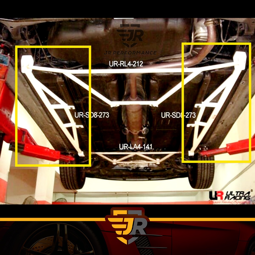 Ultra Racing Safety Bar Toyota Vios Ncp42 Side Lower Bar 8 Points Car