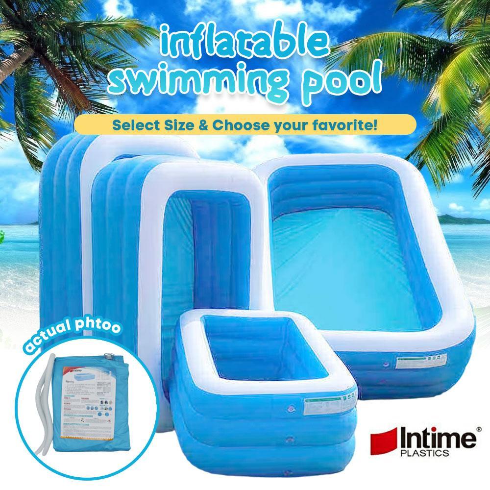 Rectangular Inflatable Pool Product Rectangular Inflatable Pool - Family Size Swimming Pool for ...